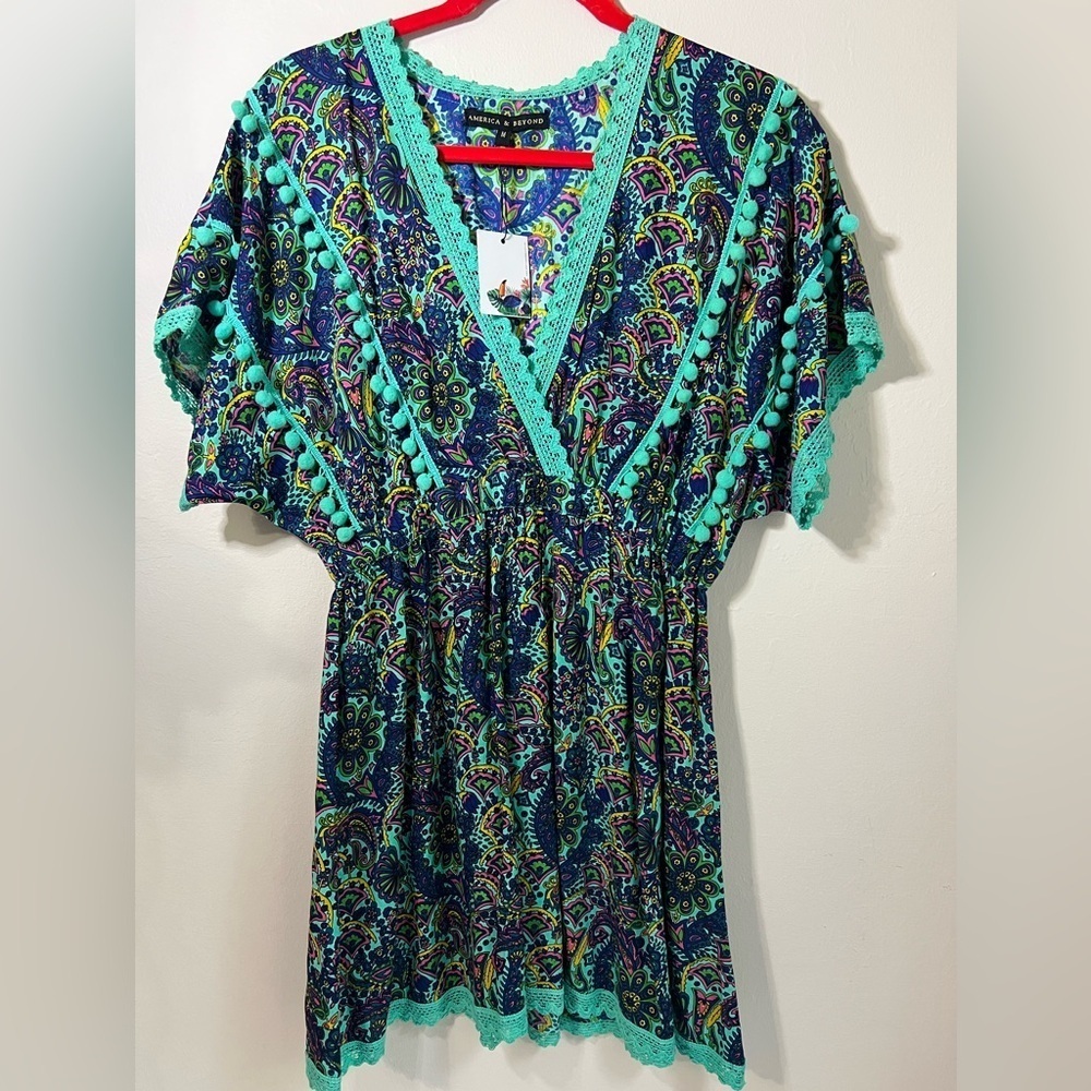 Vibrant Multicolor/  América y Beyond Dress. NWT